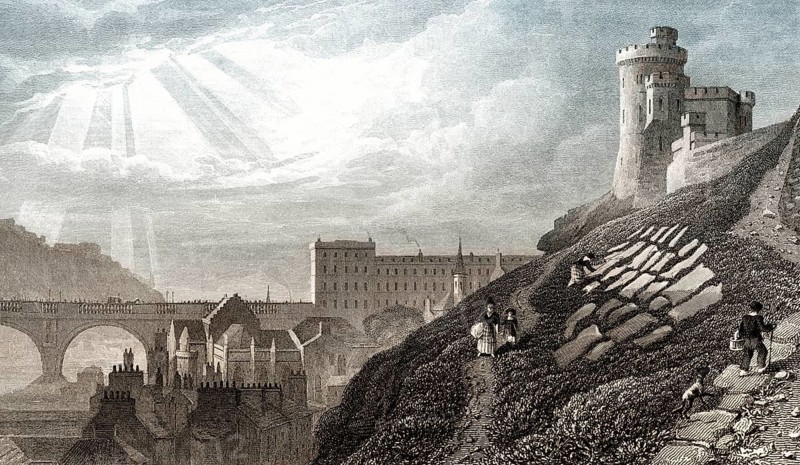 The Jail Governor's House, Edinburgh, Scotland, 19th century, from Modern Athens by Th. H. Shepherd