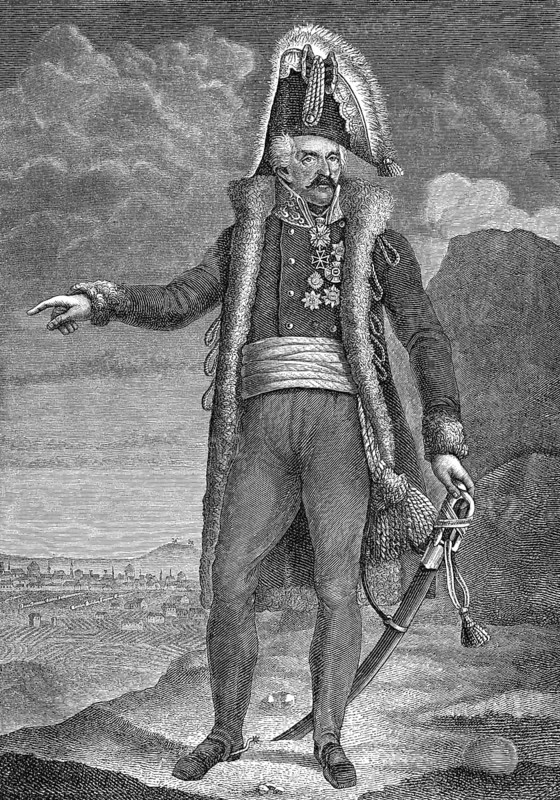 Gebhard Leberecht von Bluecher, Prince of Wahlstatt or Marshal Forward, 1742 - 1819, a Prussian Field Marshal