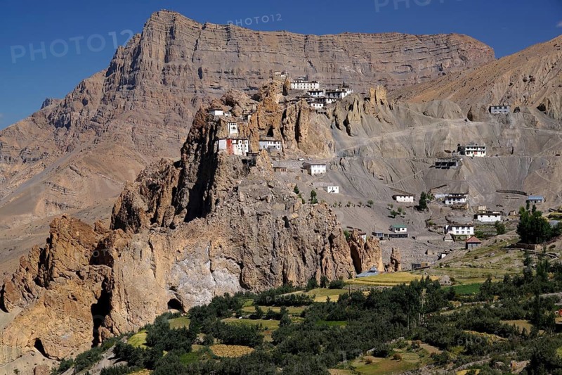 Dhankar monastery in Spiti Valley, India, Spiti, Himachal Pradesh, India