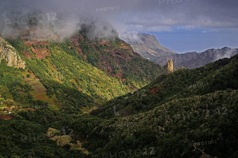 Canary Islands, La Gomera, Landscape near Vallehermoso, La Gomera, Canary Islands, Spain