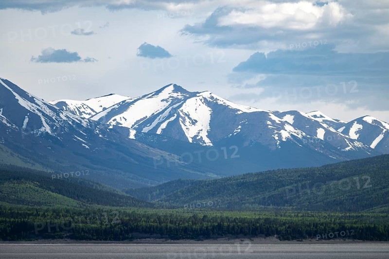 View over the Turnagain Arm estuary to the mountains of the Kenai Peninsula, Anchorage, Alaska, USA
