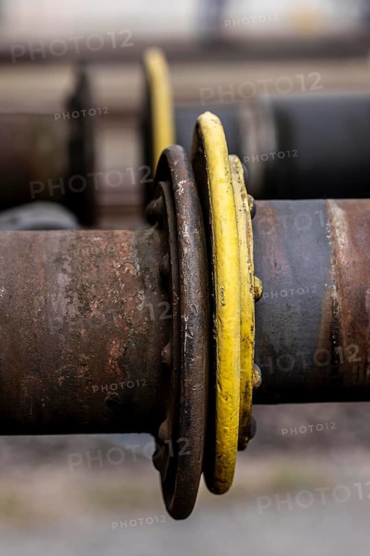 Buffer, coupling device, on railway wagons in the Bochum Railway Museum, museum days weekend, with many attractions such as steam locomotive rides, 3 locomotives are under steam, historic trains make round trips through the Ruhr Valley, many locomotives are on display, on the site of the former Dahlhausen railway depot, North Rhine-Westphalia, Germany