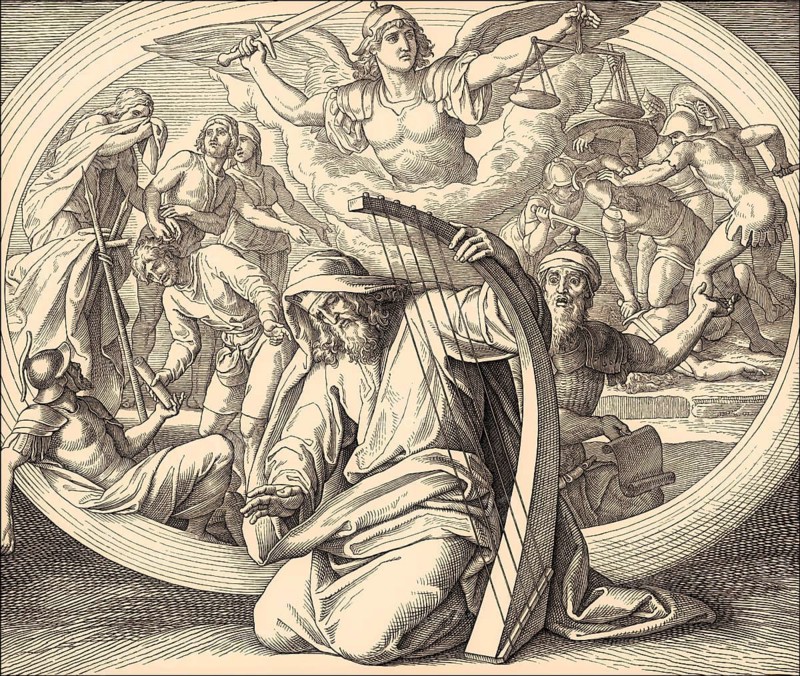 David the Psalmist, Old Testament, by Julius Schnorr von Carolsfeld