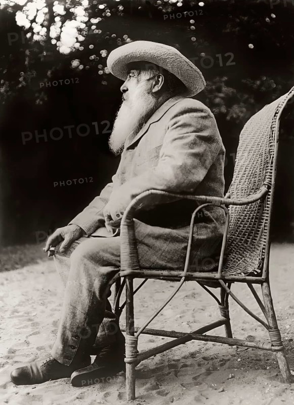 Claude Monet, 1840 – 1926, French painter and founder of Impressionism, digitally optimized based on a photograph by Sacha Guitry, 1913