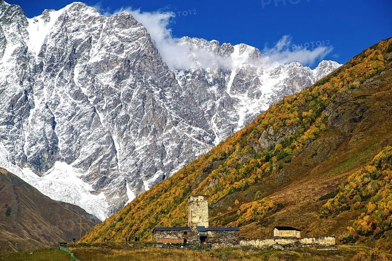 Georgiem, Sveneti, Ushguli, Lamaria Church, Ushguli, Svaneti, Georgia