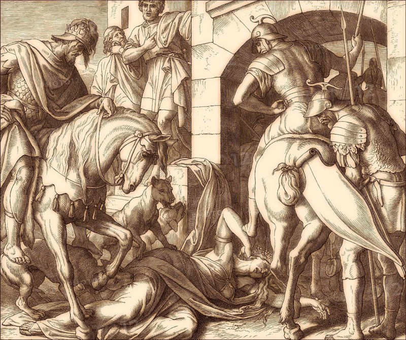 Death of Jezebel, Old Testament, by Julius Schnorr von Carolsfeld