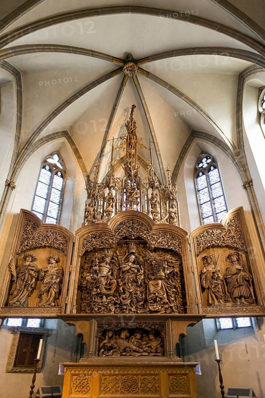 Interior view, St. Stephen's Cathedral, Breisach am Rhein, Kaiserstuhl, Breisgau, Baden-Württemberg, Germany