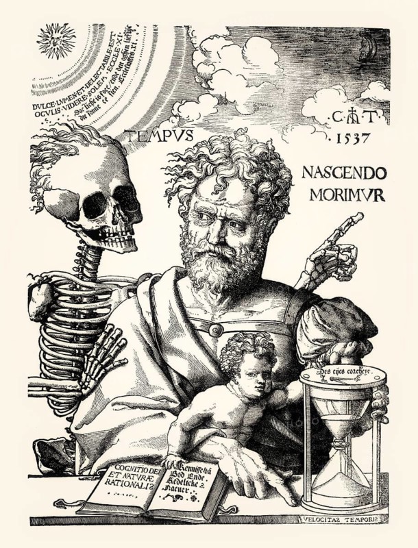 Allegory of the transience of life, 1537, by Cornelis Anthonisz, facsimile of the 19th century