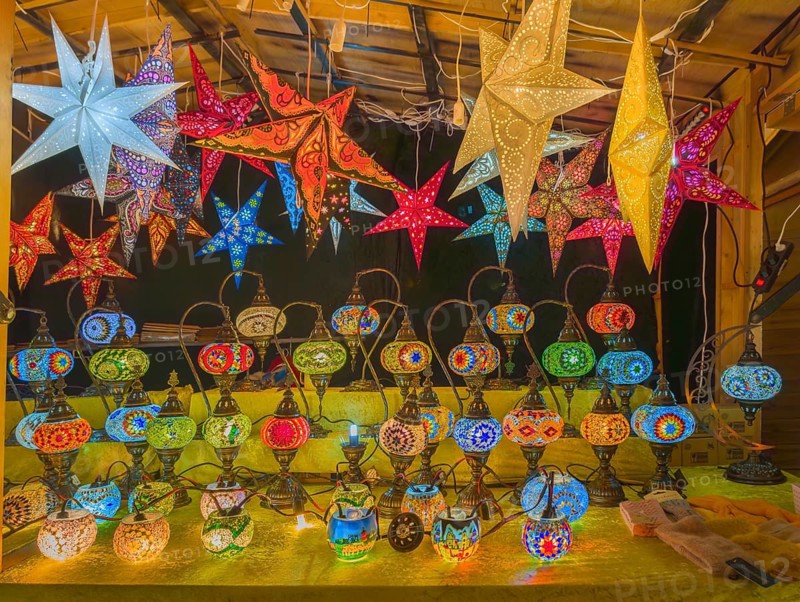 Christmas stars illuminated sales stand