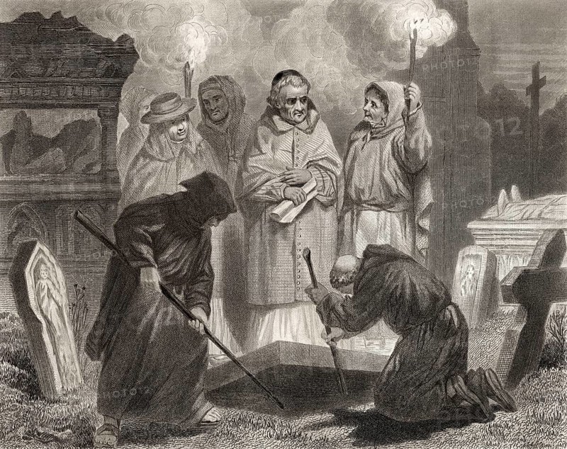 Exhumination of John Wycliffe, 1330, 1384, an English church reformer