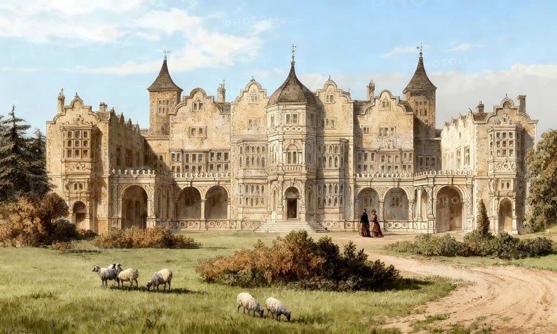 Holland House or Cope Castle, Kensington, Holland Park, 19th century, London, England, United Kingdom
