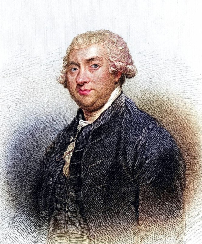 James Boswell (1740-1795) Scottish diarist, man of letters and biographer of Dr Samuel Johnson (1709-1784), engraving after the portrait by Joshua Reynolds from A Biographical Dictionary of Eminent Scotsmen by Thomas Thomson (1870), Historical, digitally restored reproduction from a 19th century original, Record date not stated