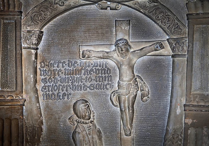 Epitaph for Elisabeth von Helversen, spouse of Heinrich von Grone, St.Michael Church, Kirchbrak, district of Holzminden, Weserbergland, Lower Saxony, Germany