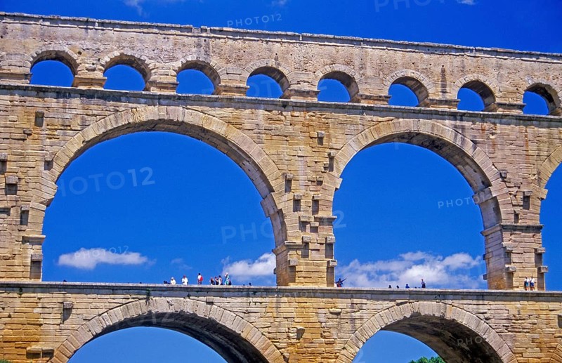 Pont du Gard near Avignon, southern France, June 1999, vintage, retro, old, historic