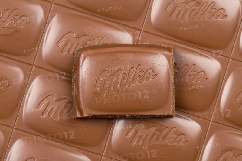 Milka chocolate bar Alpine milk chocolates with logo in Stuttgart, Germany