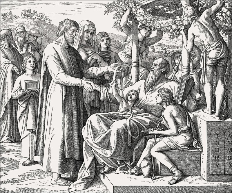 Job Restored to Prosperity, Old Testament, by Julius Schnorr von Carolsfeld