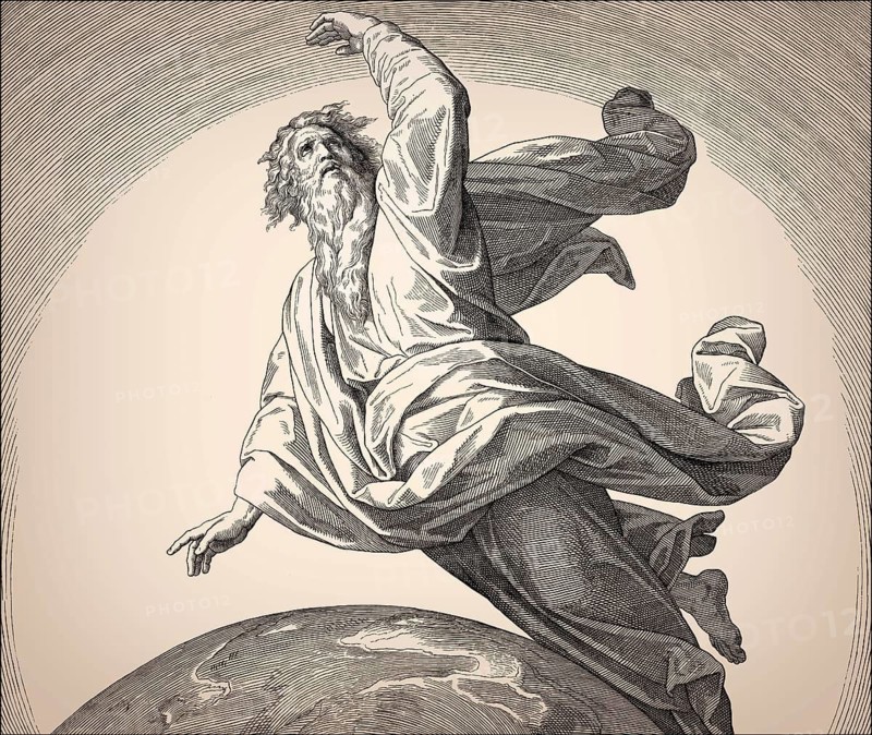 Creation of the Sky, Old Testament, by Julius Schnorr von Carolsfeld, 1860