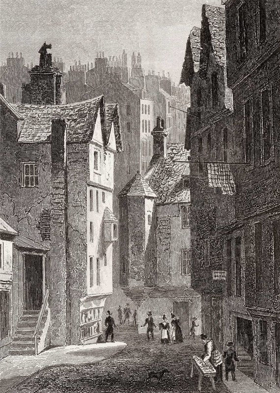High School Wynd, Edinburgh, Scotland, 19th century, from Modern Athens by Th. H. Shepherd