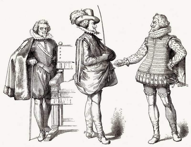 Französische Kostüme, 17. Jahrhundert