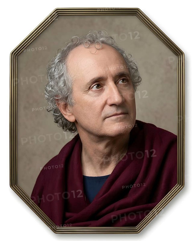 Portrait of old Klopstock, symbolic image of historical personality, Friedrich Gottlieb Klopstock, poet, writer, sensitivity, historical illustration, digitally edited