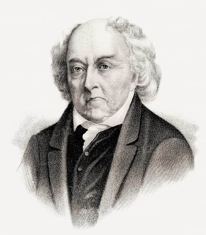 Portrait of John Adams, 1735 - 1826, second President of the United States, digitally optimized