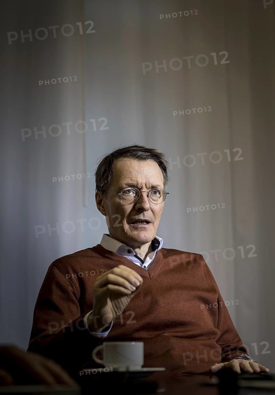 Karl Lauterbach (SPD), Federal Minister of Health, recorded during an interview at the Federal Ministry of Health