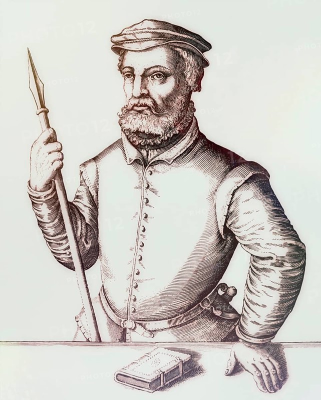 Portrait of Jan Matthys, Anabaptist leader of the Münster Rebellion, 1535, digitally edited