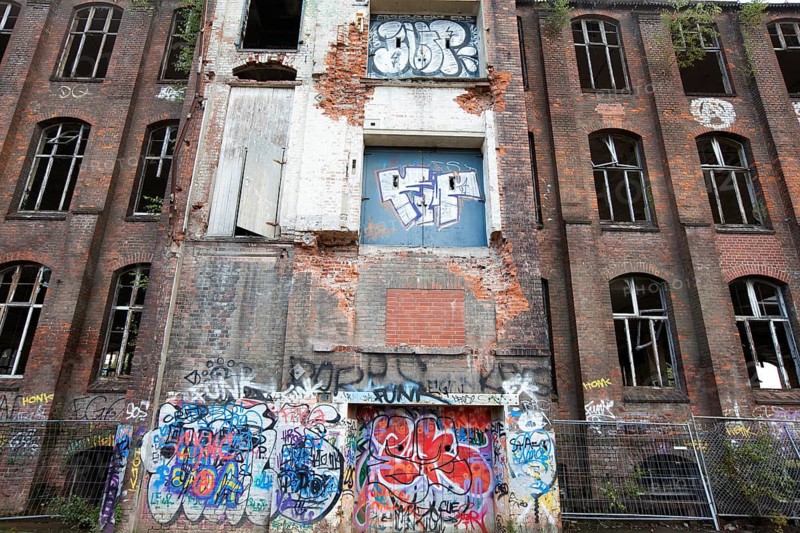 Industrial wasteland since 1999, Hannoversche Gummiwerke Excelsior, Continental AG, Limmer, Hanover, Lower Saxony, Germany, Europe, Industriebrache seit 1999, Hannoversche Gummiwerke Excelsior, Continental AG, Werk Limmer, Hannover, Niedersachsen, Deutschland, Europa