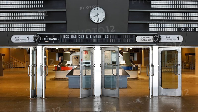 View of the vacant ICC, International Congress Center Berlin. The ICC has been added to the Berlin List of Monuments. The Berlin Senate has provided 200 million euros for the restructuring. The total modernization is estimated at least 500 million euros, Berlin, Berlin, Germany
