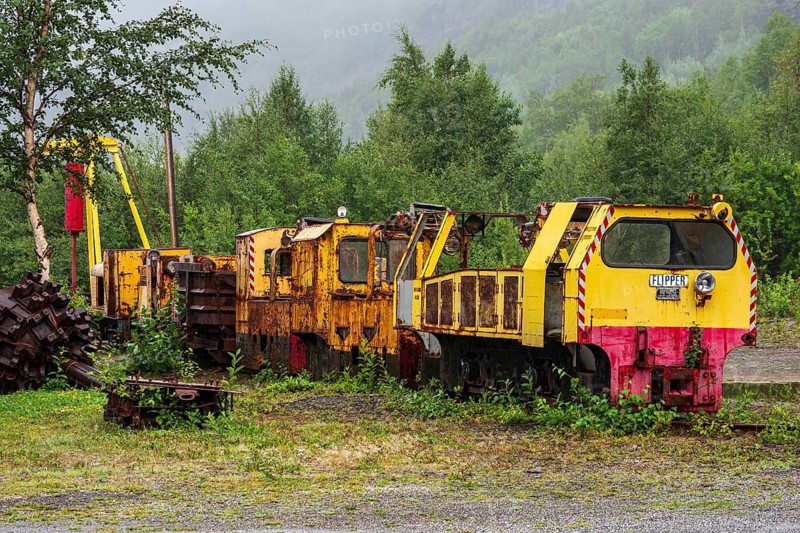 Open air relicts of the mining activity at Sulitjelma, Sulitjelma, Norway