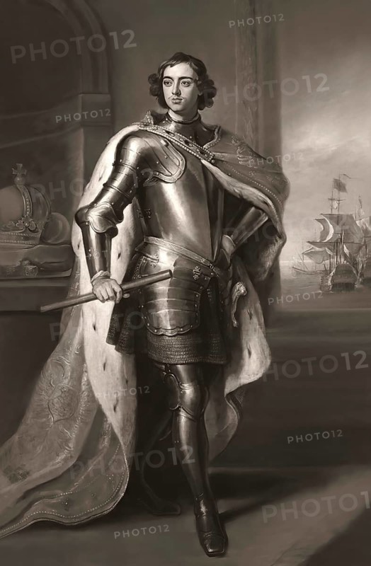 Portrait of Peter the Great, Peter I or Pyotr Alexeyevich Romanov, 1672-1725, Emperor of the Russian Empire, painting, digitally optimized