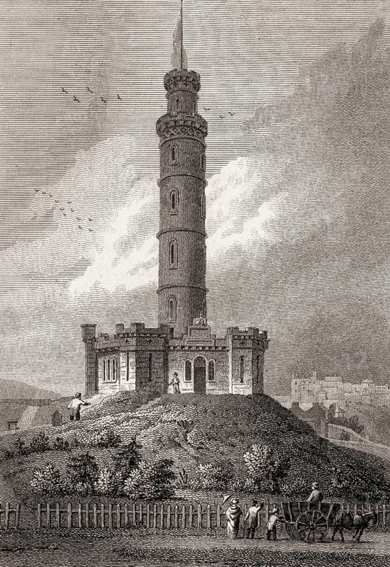 Nelson's Monument, Calton Hill, Edinburgh, Scotland, 19th century, Views in Edinburgh by J. & H. S. Storer