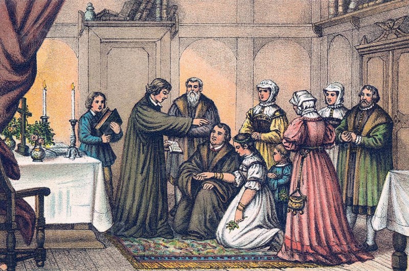 Martin Luther's marriage with Katharina von Bora, 1525