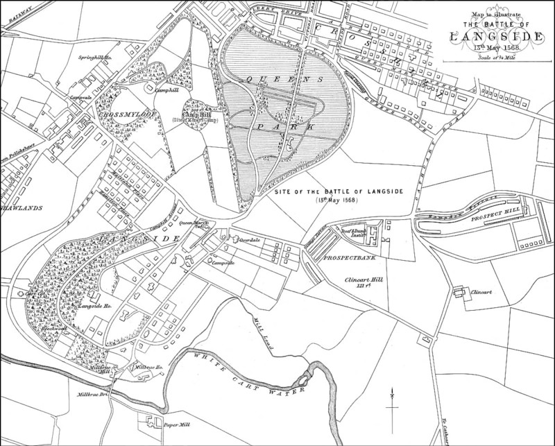 The Battle of Langside, on 13 May 1568, Scotland, United Kingdom