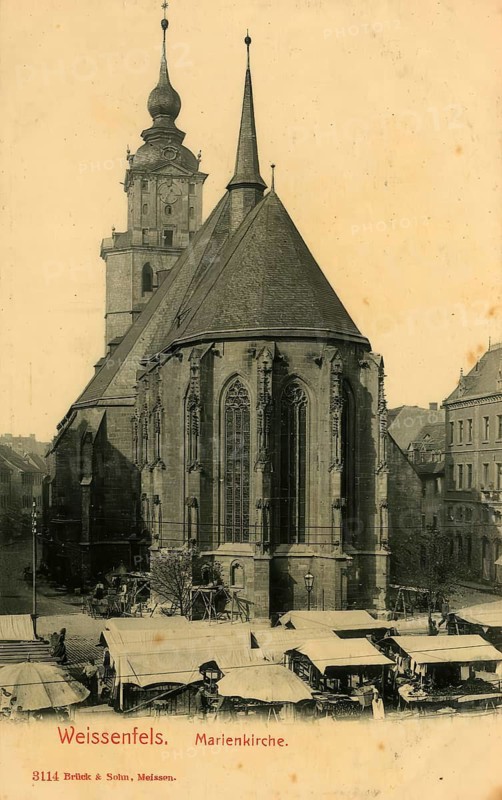 Historical postcard, picture postcard, Weissenfels an der Saale, Saxony-Anhalt, Germany, digitally enhanced reproduction of an original from around 1900, picture postcard