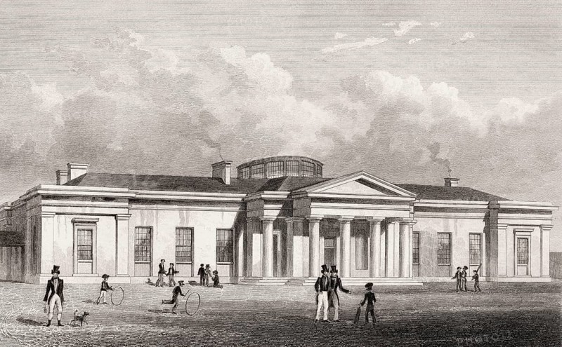 The new Edinburgh Academy, Edinburgh, Scotland, 19th century, from Modern Athens by Th. H. Shepherd