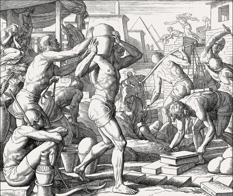 Slavery and Massacre of the Innocents, Old Testament, by Julius Schnorr von Carolsfeld, 1860