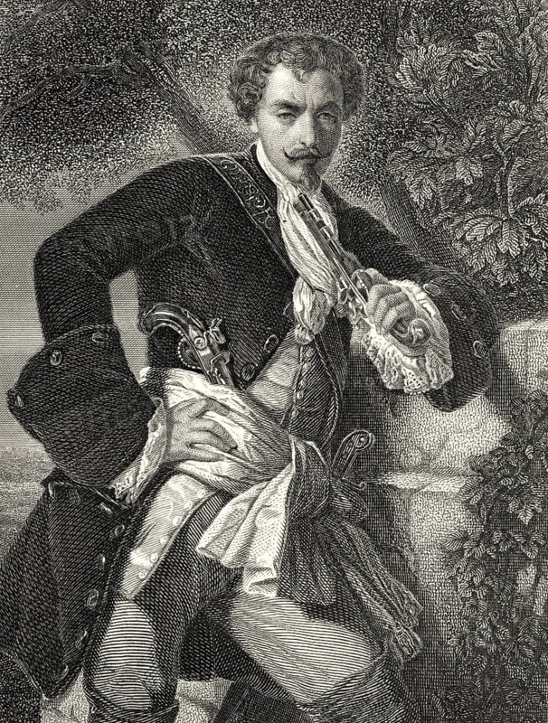 Charles Moor, character from the drama The Robbers by Friedrich Schiller, 1759 - 1805