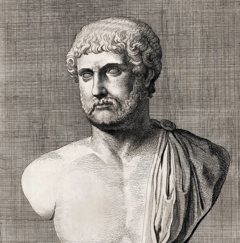 Hadrian or Publius Aelius Hadrianus Augustus, 76 - 138, Roman emperor, digitally edited