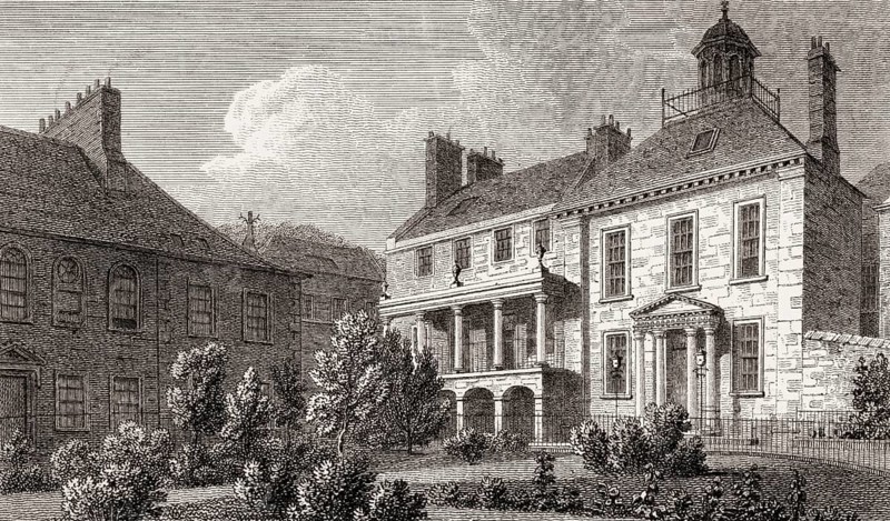 Surgeon's Square in 1829, Edinburgh, Scotland, 19th century, Views in Edinburgh by J. & H. S. Storer