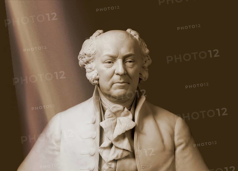 Bust of John Adams, 1735 - 1826, second President of the United States, digitally edited