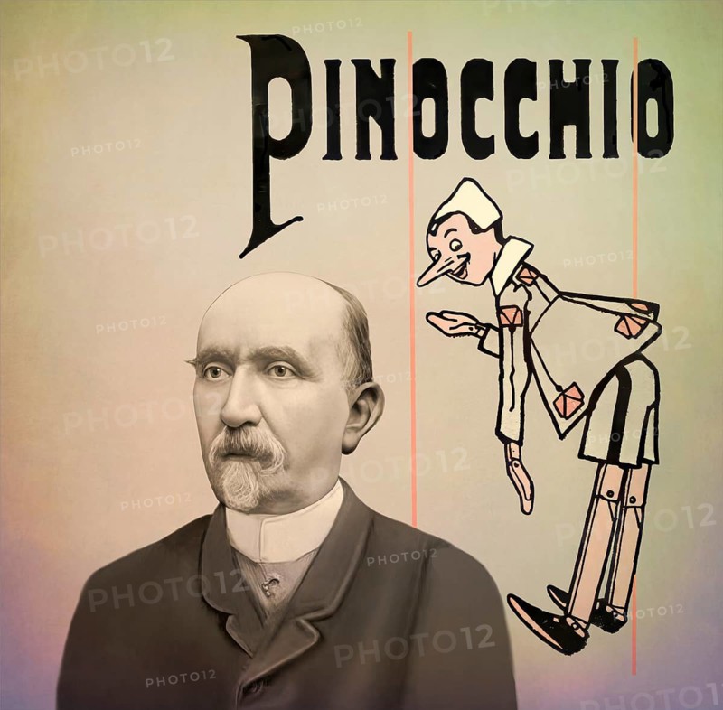 Carlo Lorenzini, 1826 – 1890, better known by the pen name Carlo Collodi, Italian author, humourist, and journalist, known for his fairy tale novel The Adventures of Pinocchio, digitally optimized