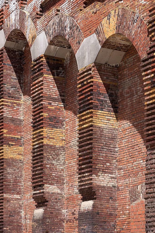 Detail of the masonry of the Congress Hall in the inner courtyard, unfinished National Socialist monumental building on the Nazi Party Rally Grounds, Nuremberg, Middle Franconia, Bavaria, Germany