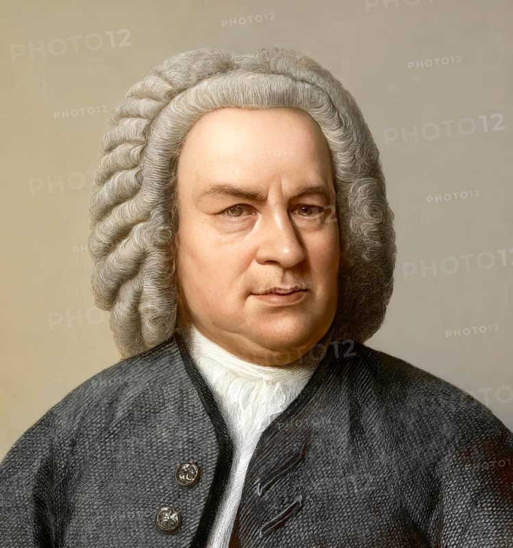 Johann Sebastian Bach, 1685 - 1750, German composer, digital edited