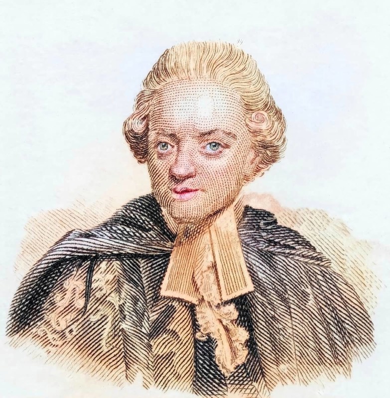 Charles Burney, (born 7 April 1726 in Shrewsbury, Shropshire, died 12 April 1814 in Chelsea, was an English music historian, composer and organist, coloured woodcut from Crabbe's Historical Dictionary from 1825, Historical, digital reproduction