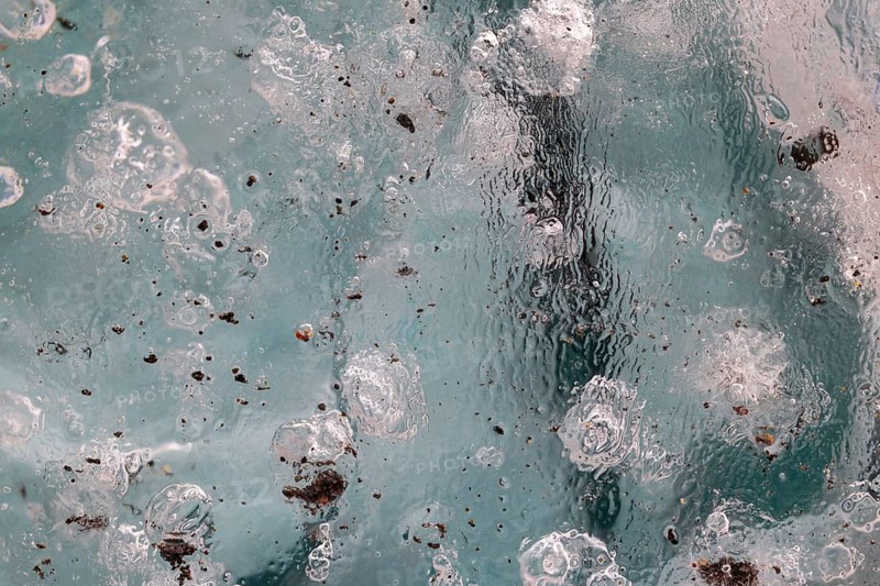 Glacier ice, detail, winter, Svinafellsjökull, Breiðamerkurjökull, Vatnajökull, Iceland, Scandinavia
