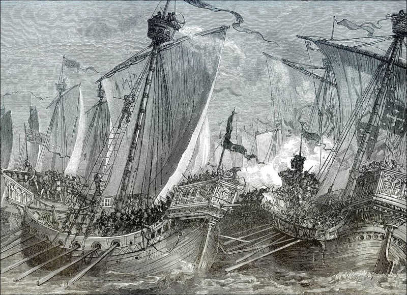 The Battle of Sandwich on 24 August 1217 a Plantagenet English fleet attacked a Capetian French armada during the First Barons' War