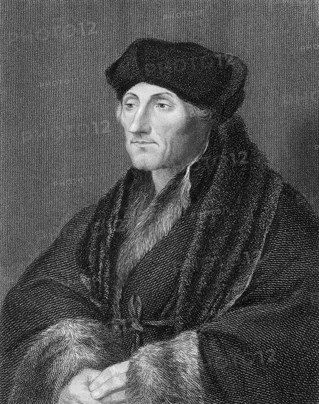 Erasmus Desiderius von Rotterdam, 1465 - 1536, a Dutch humanist, theologian, philosopher, scholar and author