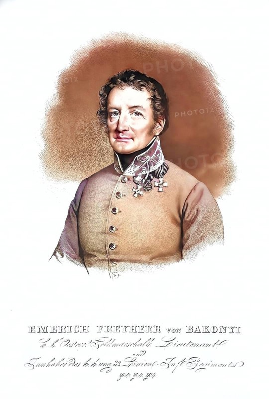 Emerich Bakonyi, Freiherr, (1768-1845), k. k. General, Historical, digitally restored reproduction from a 19th century original, Record date not stated