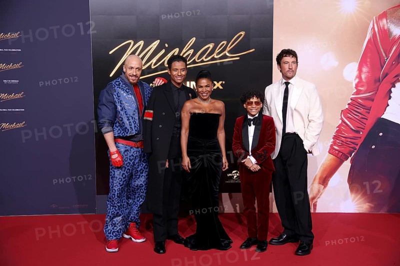 KeiLyn Durrel Jones, Jaafar Jackson, Nia Long, Juliano Valdi and Miles Teller - International Premiere of MICHAEL, Uber Platz, Berlin, 10.4.26